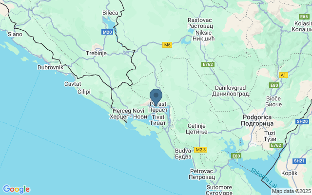 Kaart met locatie Gospa od Škrpjela
